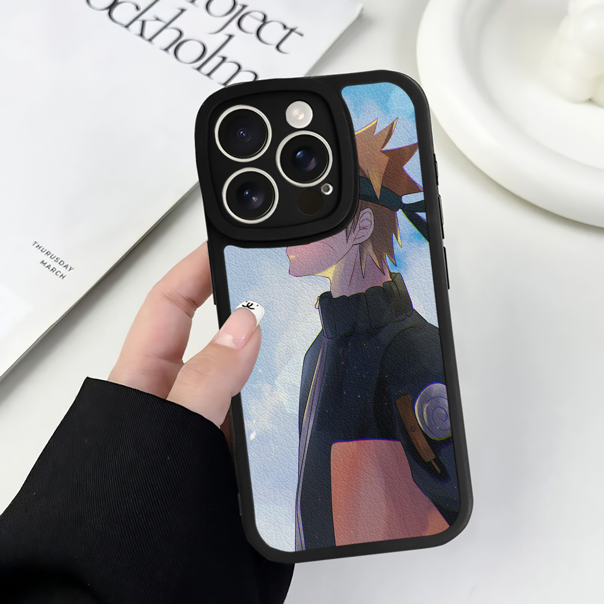 （画像用） NARUTO -ナルト- NARUTO -ナルト- 疾風伝 【iPhone 16シリーズ対応】シリコンスマホケース（レザー調） 材質：シリコン